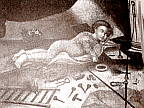 Аллегорическое изображение распятия Христа. Живопись XVIII века.