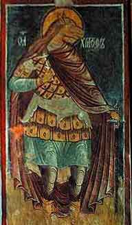 Мученик Христофор. XVI в. Фреска Раифского Богородицкого монастыря.