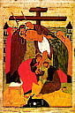 Икона "Снятие со Креста", XV в.