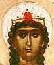 Диадема. Фрагмент иконы великомученицы Варвары, Углич, XIV в.
