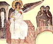 фреска Ангел и жены-мироносицы у Гроба Господня, Византия, до 1228 г.