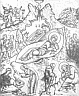 Рождество Христово. "Зеркальная" прорись - иконный образец из собрания Государственного Исторического музея.