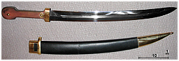 Бебут (артиллерийский) - кривой солдатский кинжал образца 1907 г., реплика