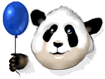 Панда: С воздушным шариком - в детский раздел